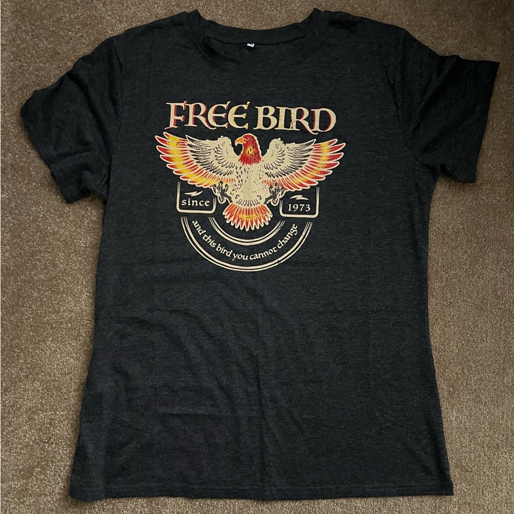 Free Bird Graphic T-Shirt - Black